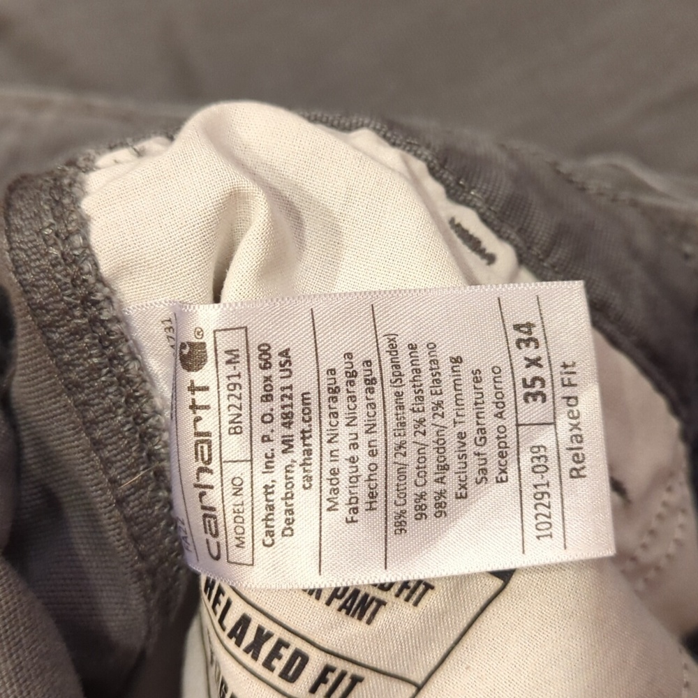 Carhartt Rugged Flex Canvas Work Pant With Caulking And Grease Marks - Picture 4 of 12